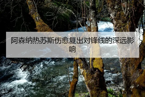 阿森纳热苏斯伤愈复出对锋线的深远影响
